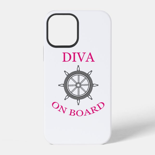 Coque iPhone "Diva à bord" (Verso)