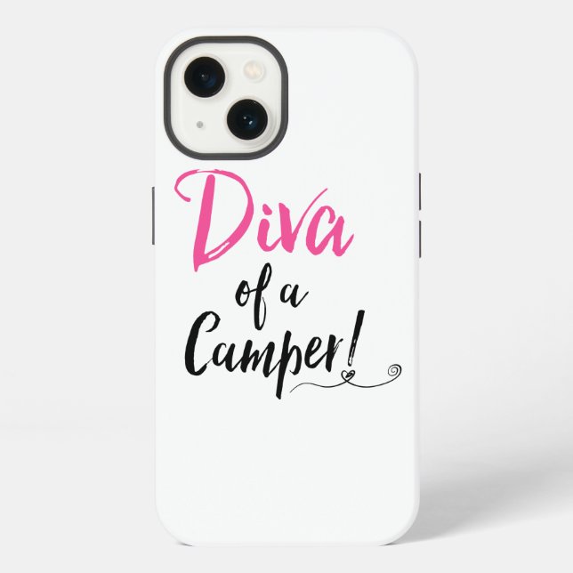 Coque iPhone "Diva d'un campeur!" (Verso)
