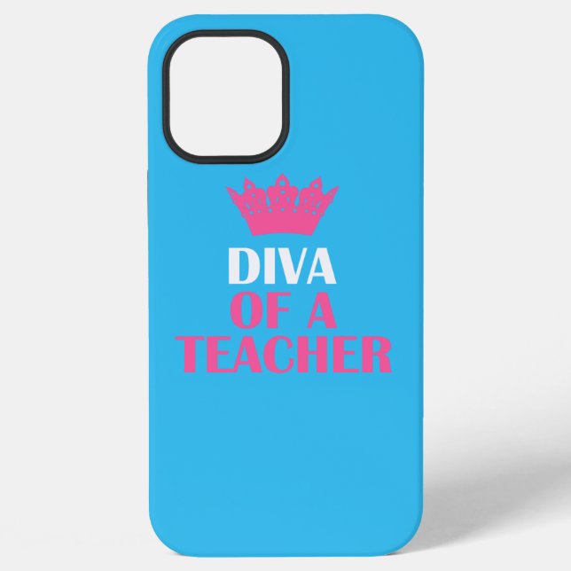 Coque iPhone "Diva d'un enseignant" (Verso)