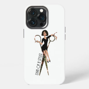 Etui iPhone 13 Pro Diva d'un styliste (afro-américaine) Diva