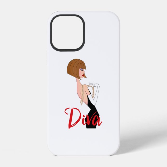 Coque iPhone "Diva fabuleux" (Verso)