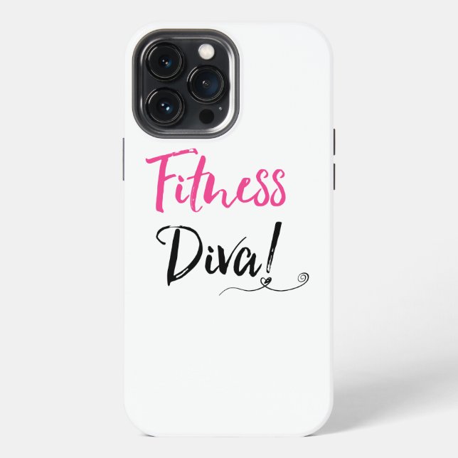 Coque iPhone "Diva Fitness !" (Verso)