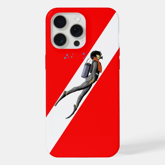 Coque iPhone Diver Et Drapeau (Verso)