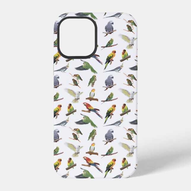 Coque iPhone Divers perroquets colorés (Verso)