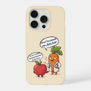 Coque iPhone 15 Pro Docteur Carotte avec son premier patient drôle