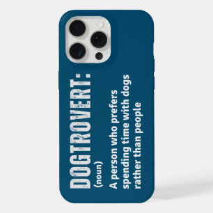 Coque iPhone 15 Pro Max Dogtrovert Définition Drôle Introvertis Parents Ch