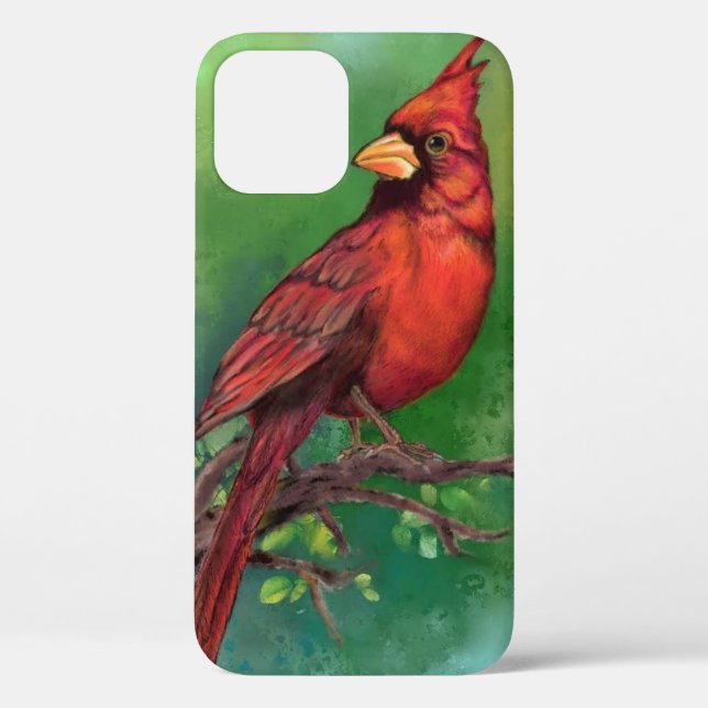 Coque iphone d'oiseaux du Cardinal rouge du Nord (Verso)