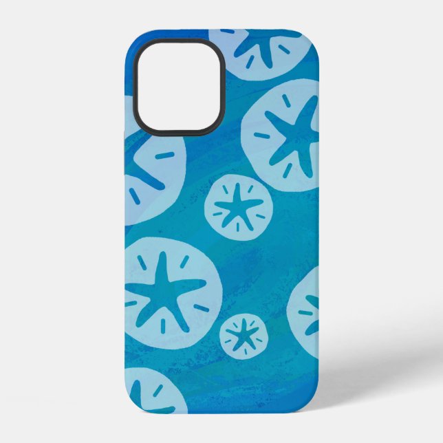 Coque iPhone Dollar de sable blanc et bleu Motif Coque-Mate iPh (Verso)