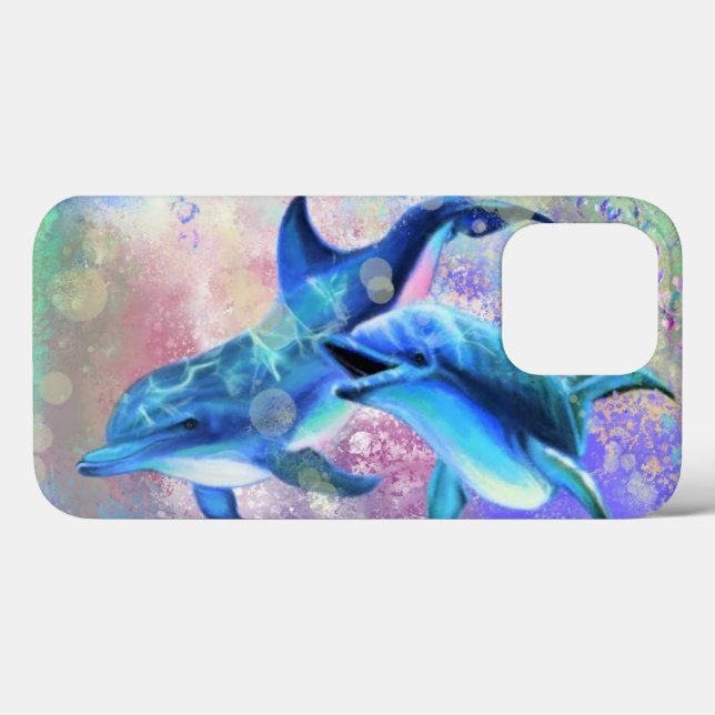 Coque iphone Dolphin en couple (Verso (horizontal))