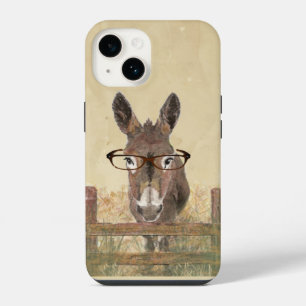 Coque Pour iPhone 14 Donkey Burro avec lunettes pour les seins