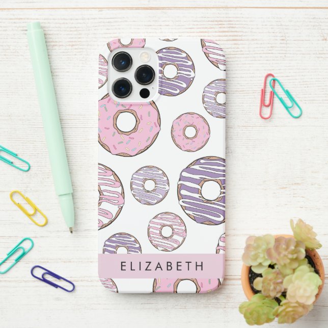 Coque iPhone Donuts Roses, Donuts Violets, Saupoudrages, Votre  (Sur le bureau)