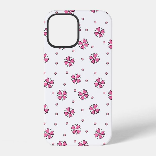Coque iPhone Doodle Daisies et Points (Verso)