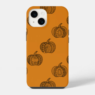 Coque Pour iPhone 14 Doodle de Halloween boho mandala citrouilles Autom
