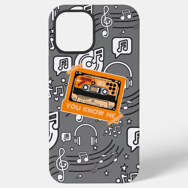 Coque iPhone Doodle de musique (Verso)