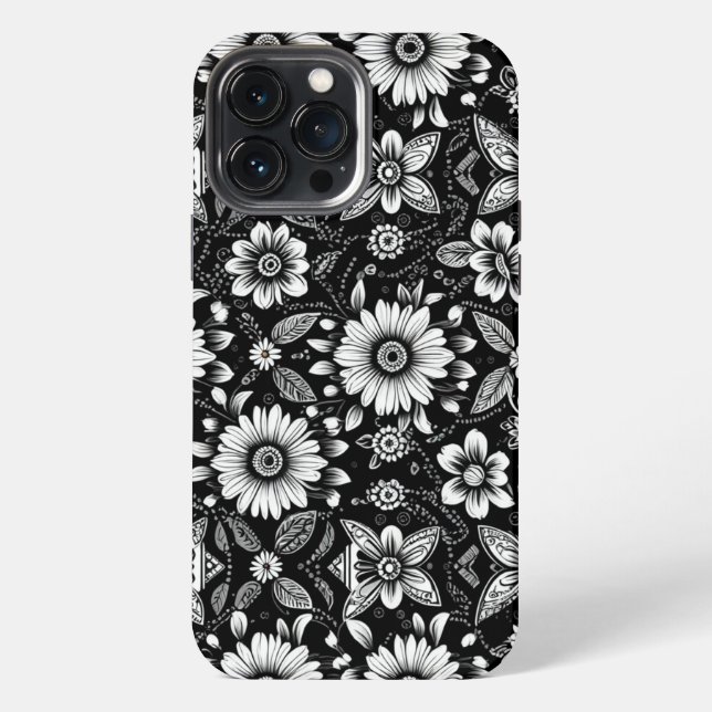 Coque iPhone Dose de marguerite N&B  (Verso)