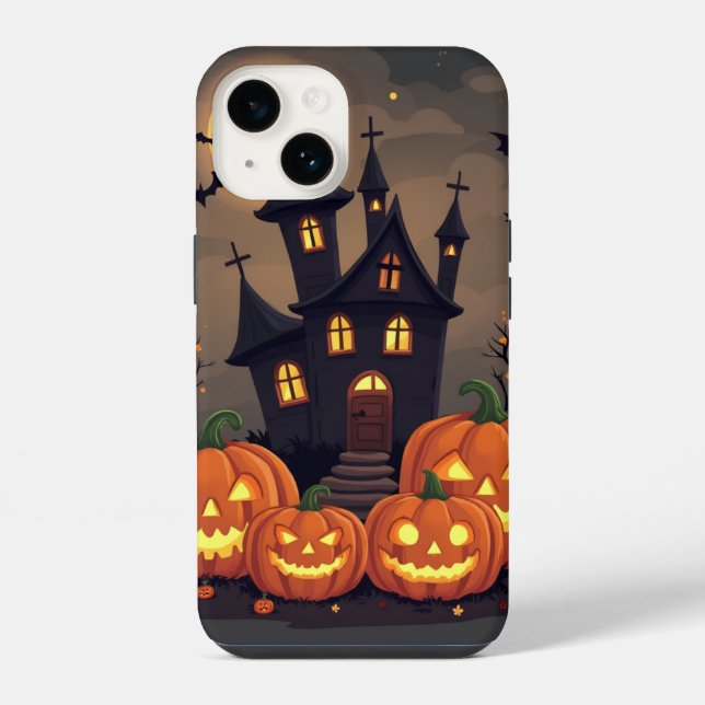 Coque iPhone Dossier téléphonique Halloween (Verso)