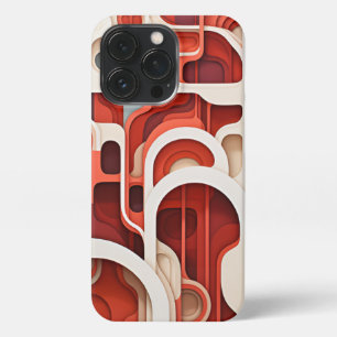 Etui iPhone 13 Pro Dossier téléphonique rouge rétro