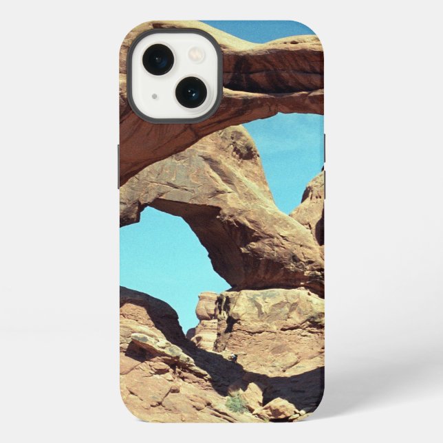 Coque iPhone Double voûte avec le ciel bleu (Verso)