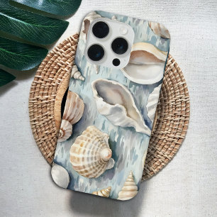 Coque iPhone 15 Pro Douce Eau Bleue Côtière Aquarelle