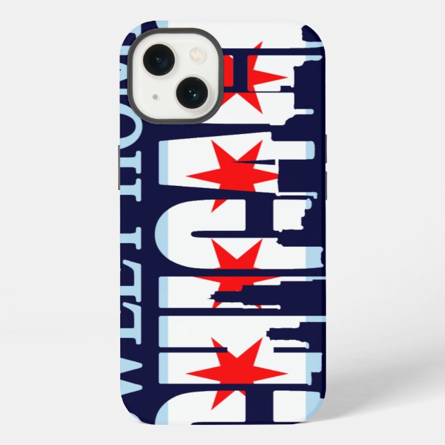 Coque iPhone Douce Maison Drapeau de Chicago Ciel de Chicago (Verso)