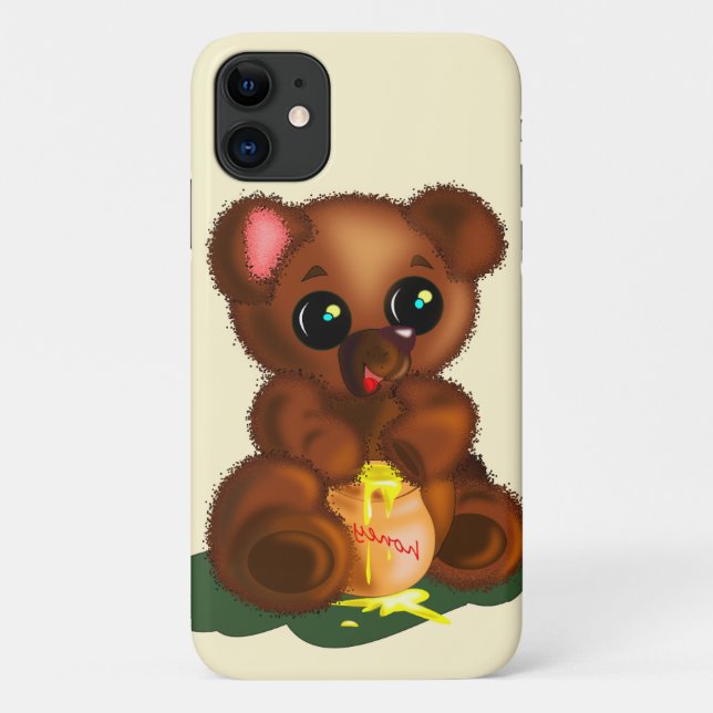 Coque iphone d'ours pour bébé - personnalisable (Dos)
