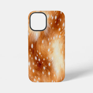 Coque iPhone 12 Mini Doux Fourrure Faon Bois Douillet