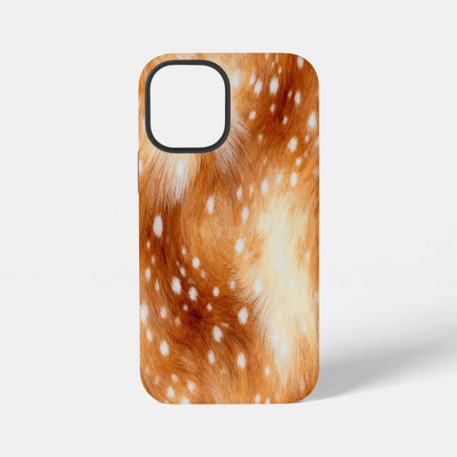 Coque iPhone Doux Fourrure Faon Bois Douillet (Verso)