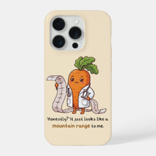 Coque iPhone 15 Pro Dr Carrot ECG Chaîne de Montagnes Drôle Téléphone 