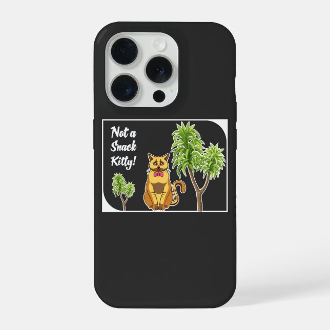 Coque iPhone Dracaena Toxique pour les Chats Avertissement Art (Verso)