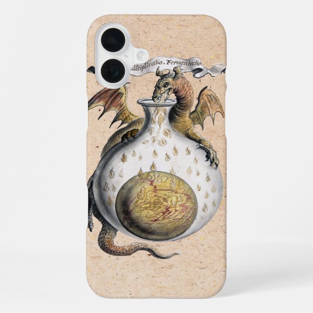 Coque iPhone Dragon ailé Crucible Vintage (Verso)