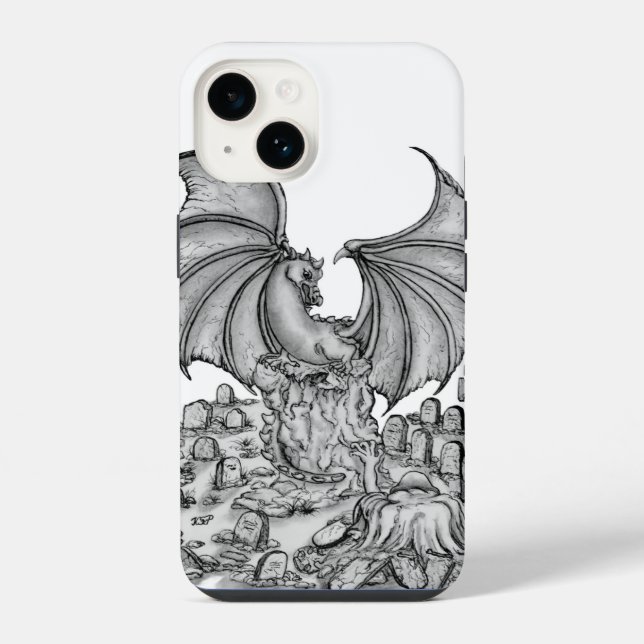Coque iPhone Dragon avec Zombie (Verso)