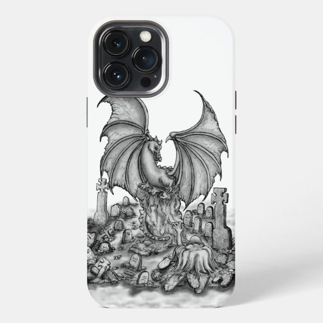 Coque iPhone Dragon avec Zombie (Verso)
