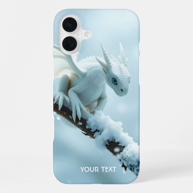 Coque iPhone Dragon Blanc Bébé Fantastique Mignon (Verso)