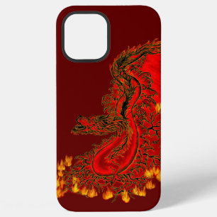 Coque iPhone 12 Pro Max Dragon chinois design rouge et or