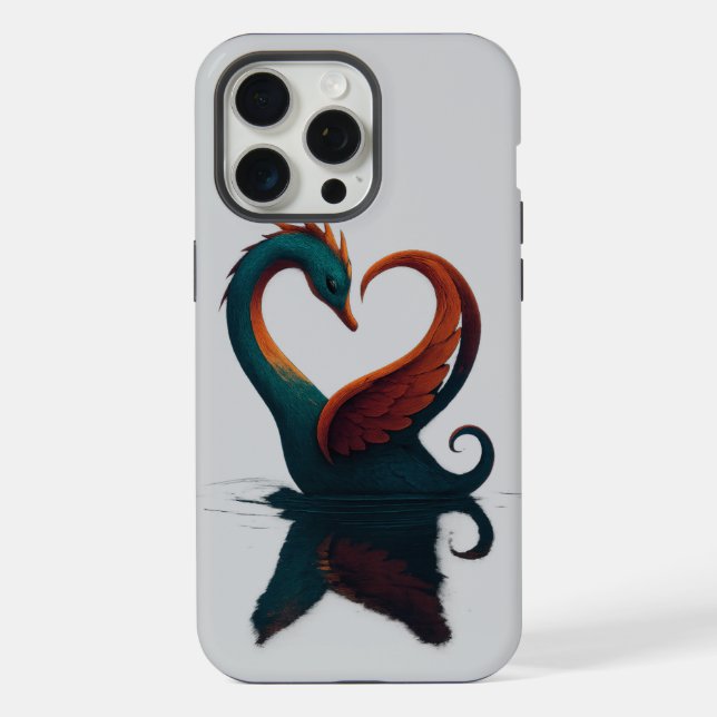 Coque iPhone Dragon cygne de l'amour (Verso)
