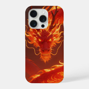 Coque iPhone 15 Pro Dragon de Feu Ardente Dragon Fantastique de Flam