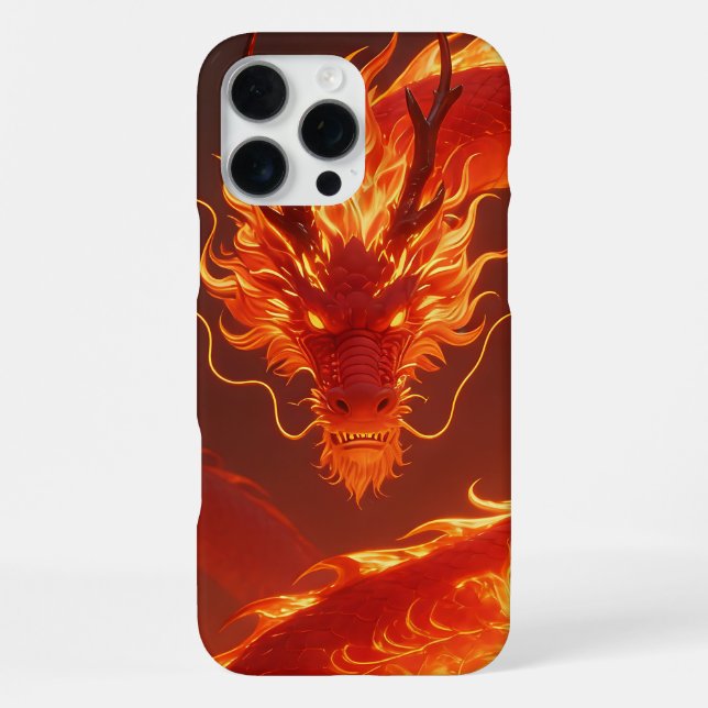 Coque iPhone Dragon de Feu Ardente | Dragon Fantastique de Flam (Verso)