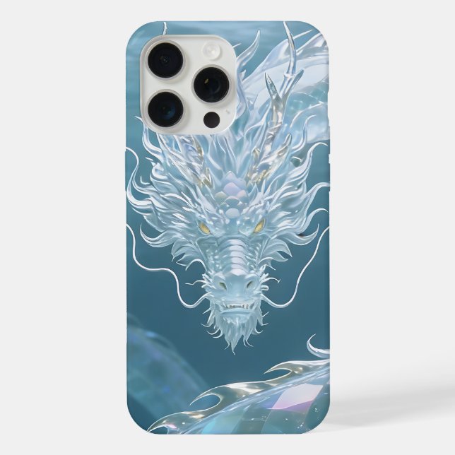 Coque iPhone Dragon d'eau iridescent Art Fantastique Design de  (Verso)