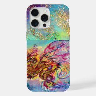 COQUE iPhone 15 PRO MAX DRAGON DES MERS EN ÉTOILES BLEUES ET DORÉES