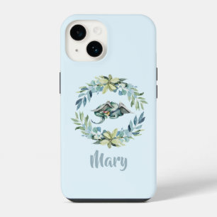 Coque Pour iPhone 14 Dragon d'Imaginaire dans la couronne d'Eucalyptus