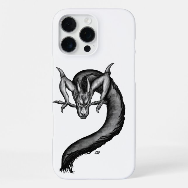 Coque iPhone Dragon en style tatouage (Verso)