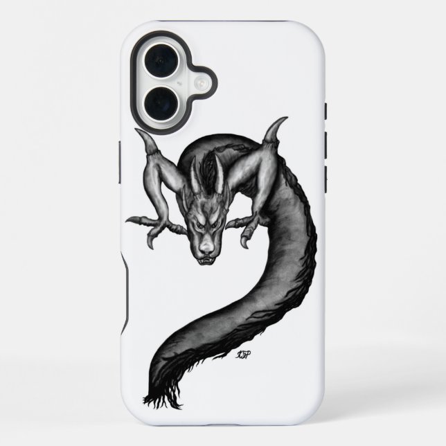 Coque iPhone Dragon en style tatouage (Verso)