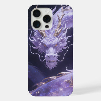 Coque iPhone 15 Pro Max Dragon Galaxie Pourpre | Dragon Cosmique Mystique 
