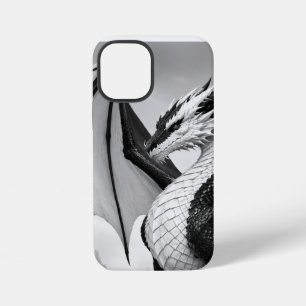 Coque iPhone 12 Mini Dragon noir et blanc