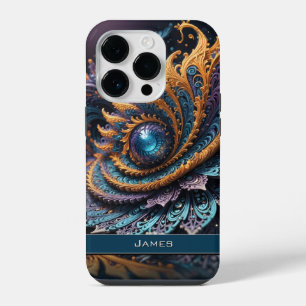 Coque Pour iPhone 14 Plus Dragon Oeil moderne Abstrait Géométrique Nom fract