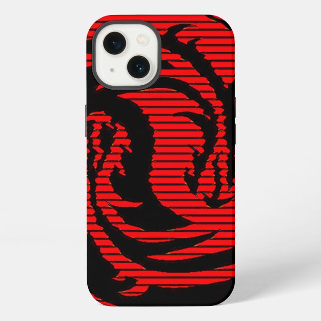 Coque iPhone Dragon rouge  (Verso)