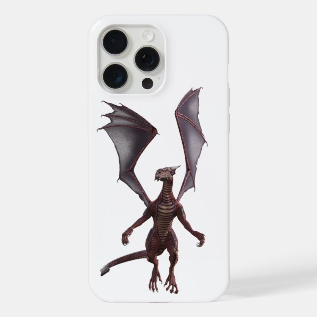 Coque iPhone Dragon Rouge en Suspension (Verso)