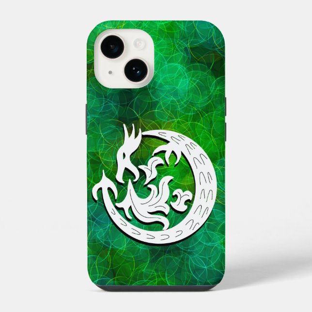 Coque iPhone Dragon soufflant du feu (Verso)