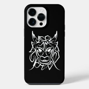 Coque Pour Pour iPhone 14 Pro Max Dragon tribal noir et blanc