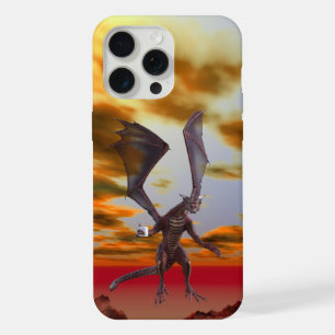 Coque iPhone 15 Pro Max Dragon volant rouge avec café